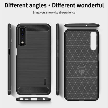 For LG Stylo 7 5G MOFI Gentleness Series Brushed Texture Carbon Fiber Soft TPU Case(Grey) - LG by MOFI | Online Shopping South Africa | PMC Jewellery