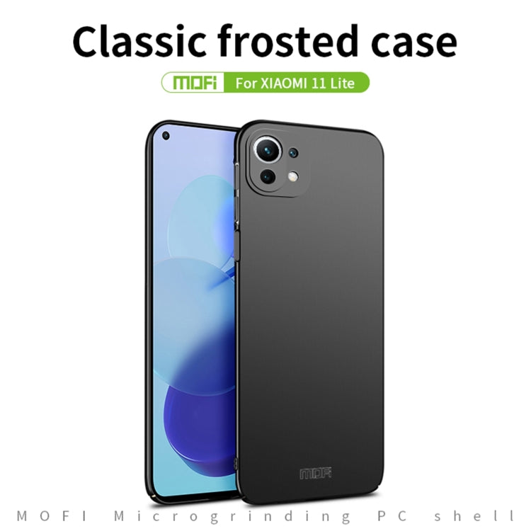 For Xiaomi Mi 11 Lite MOFI Frosted PC Ultra-thin Hard Case(Blue) - Xiaomi Cases by MOFI | Online Shopping South Africa | PMC Jewellery