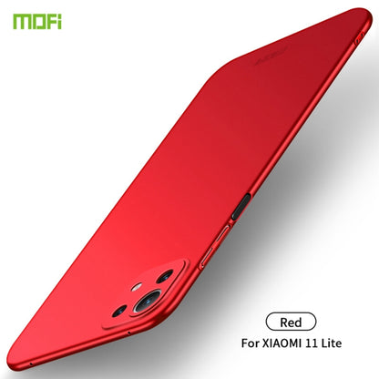 For Xiaomi Mi 11 Lite MOFI Frosted PC Ultra-thin Hard Case(Red) - Xiaomi Cases by MOFI | Online Shopping South Africa | PMC Jewellery