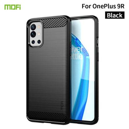 For OnePlus 9R MOFI Gentleness Series Brushed Texture Carbon Fiber Soft TPU Case(Black) - OnePlus Cases by MOFI | Online Shopping South Africa | PMC Jewellery