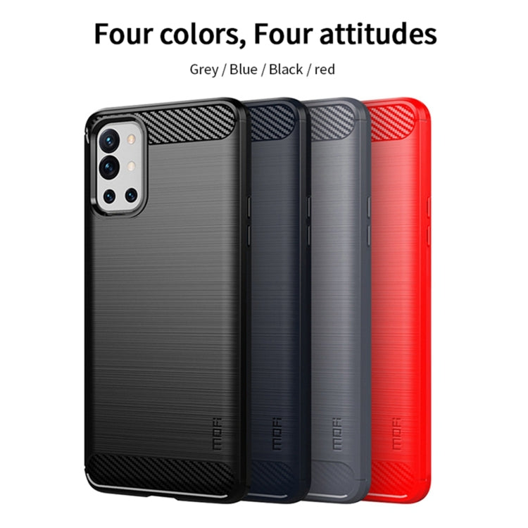 For OnePlus 9R MOFI Gentleness Series Brushed Texture Carbon Fiber Soft TPU Case(Gray) - OnePlus Cases by MOFI | Online Shopping South Africa | PMC Jewellery