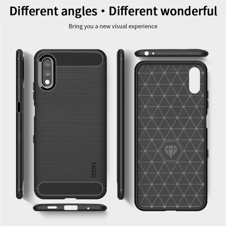 For Sony Xperia ACE ll MOFI Gentleness Series Brushed Texture Carbon Fiber Soft TPU Case(Gray) - Sony Cases by MOFI | Online Shopping South Africa | PMC Jewellery