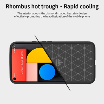 For Google Pixel 5a 5G MOFI Gentleness Series Brushed Texture Carbon Fiber Soft TPU Case(Grey) - Google Cases by MOFI | Online Shopping South Africa | PMC Jewellery