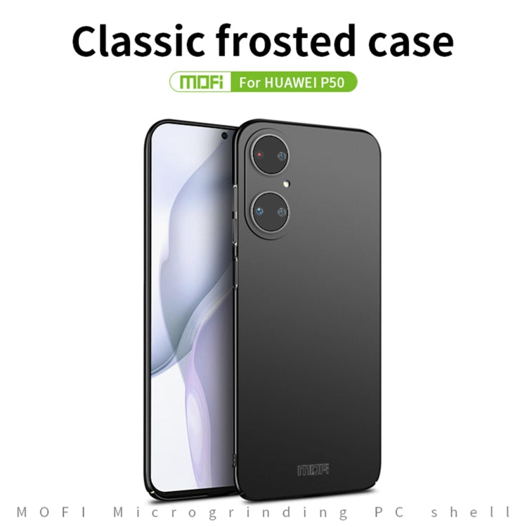 For Huawei P50 MOFI Frosted PC Ultra-thin Hard Case(Black) - Huawei Cases by MOFI | Online Shopping South Africa | PMC Jewellery