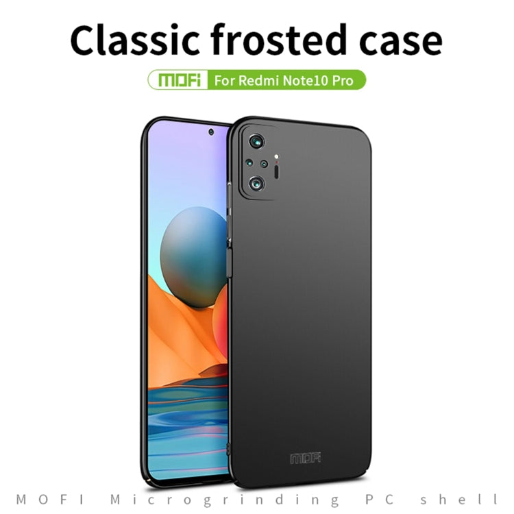 For Xiaomi Redmi Note10 Pro MOFI Frosted PC Ultra-thin Hard Case(Red) - Xiaomi Cases by MOFI | Online Shopping South Africa | PMC Jewellery