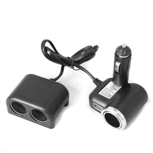 Car Sockets Car Cigarette Lighter Adapter Splitter Set 2 USB Car Charger 12V / 24V Car Styling Accessories Interior Parts - Cigar Socket by PMC Jewellery | Online Shopping South Africa | PMC Jewellery | Buy Now Pay Later Mobicred