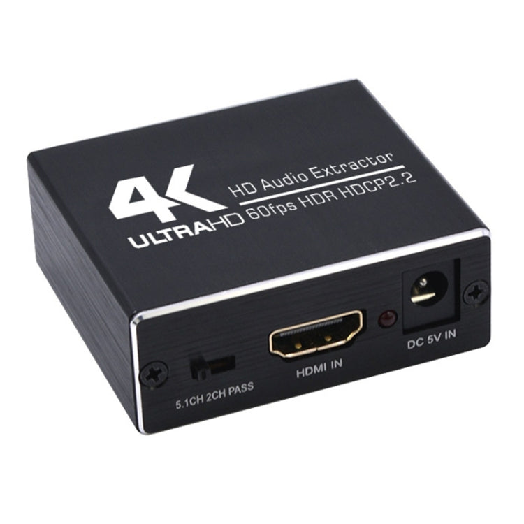 AY78V20 4K 60Hz HDMI 2.0 Audio Splitter 5.1 ARC HD-MI Audio Extractor HDCP 2.2 HDR10 Audio Converter 4K HD-MI Optical TOSLINK SPDIF - Converter by PMC Jewellery | Online Shopping South Africa | PMC Jewellery | Buy Now Pay Later Mobicred