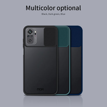 For Xiaomi Redmi Note 10 4G / Note 10S MOFI Xing Dun Series Translucent Frosted PC + TPU Privacy Anti-glare Shockproof All-inclusive Protective Case(Blue) - Xiaomi Cases by MOFI | Online Shopping South Africa | PMC Jewellery