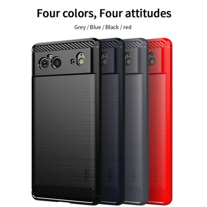 For Google Pixel 6 MOFI Gentleness Series Brushed Texture Carbon Fiber Soft TPU Case(Red) - Google Cases by MOFI | Online Shopping South Africa | PMC Jewellery