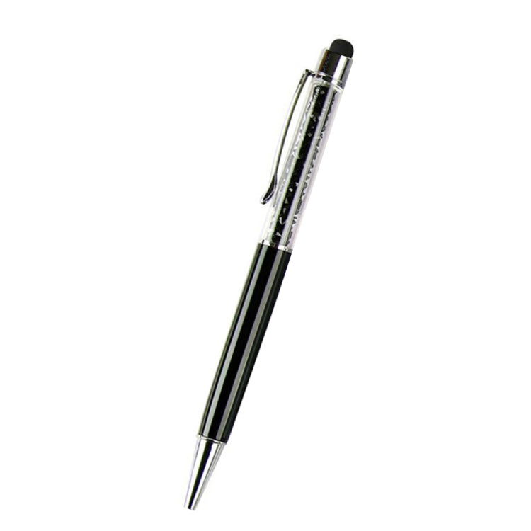 AT-22  2 in 1 Universal Flash Diamond Decoration Capacitance Pen Stylus Ballpoint Pen(Black) - Stylus Pen by PMC Jewellery | Online Shopping South Africa | PMC Jewellery | Buy Now Pay Later Mobicred