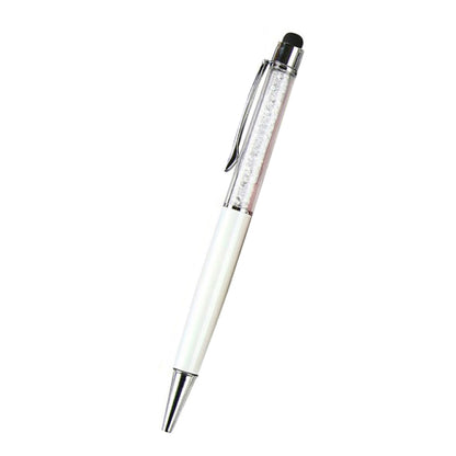 AT-22  2 in 1 Universal Flash Diamond Decoration Capacitance Pen Stylus Ballpoint Pen(White) - Stylus Pen by PMC Jewellery | Online Shopping South Africa | PMC Jewellery | Buy Now Pay Later Mobicred