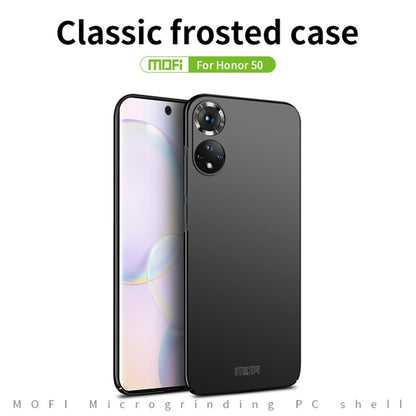 For Honor 50 MOFI Frosted PC Ultra-thin Hard Case(Gold) - Honor Cases by MOFI | Online Shopping South Africa | PMC Jewellery