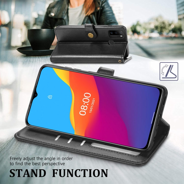 For Blackview A70 Solid Color Leather Buckle Phone Case with Lanyard & Photo Frame & Card Slot & Wallet & Stand Function(Black) - More Brand by PMC Jewellery | Online Shopping South Africa | PMC Jewellery | Buy Now Pay Later Mobicred