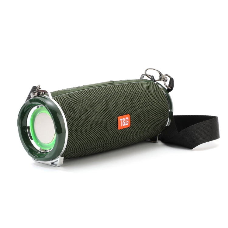 T&G TG192 LED Flashing Light Portable Wireless Bass 3D Stereo Bluetooth Speaker, Support FM / TF Card / USB(Green) - Desktop Speaker by T&G | Online Shopping South Africa | PMC Jewellery | Buy Now Pay Later Mobicred