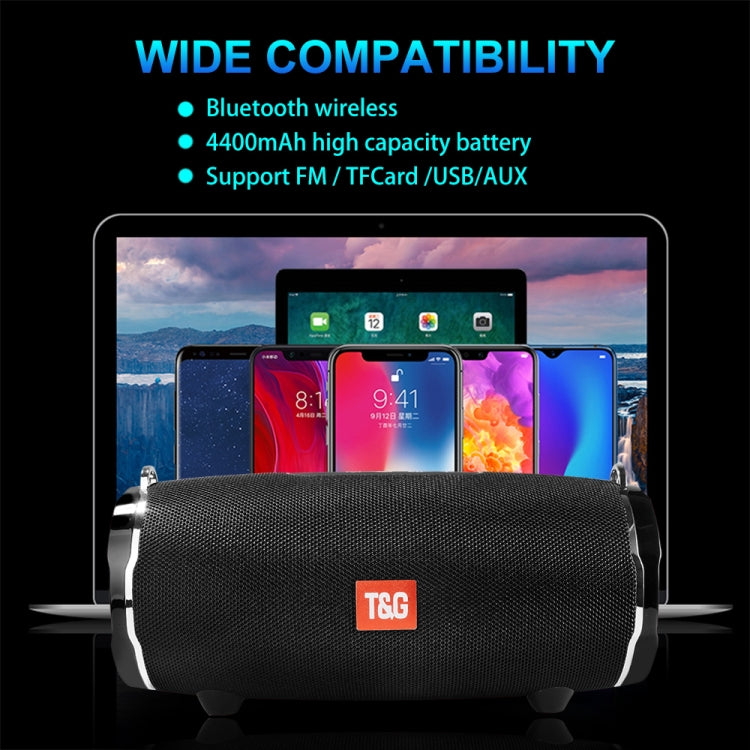 T&G TG187 Portable Waterproof Wireless Bass Surround Bluetooth Speaker with Shoulder Strap, Support FM / TF  Card(Green) - Desktop Speaker by T&G | Online Shopping South Africa | PMC Jewellery | Buy Now Pay Later Mobicred