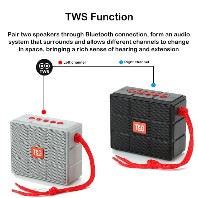 T&G TG311 LED Flashlight Portable Bluetooth Speaker, Support TF Card / FM / 3.5mm AUX / U Disk(Blue) - Desktop Speaker by T&G | Online Shopping South Africa | PMC Jewellery | Buy Now Pay Later Mobicred