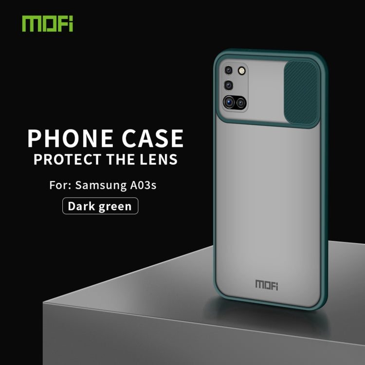 For Samsung Galaxy A03s 164mm MOFI Xing Dun Series Translucent Frosted PC + TPU Privacy Anti-glare Shockproof All-inclusive Protective Case(Green) - Galaxy Phone Cases by MOFI | Online Shopping South Africa | PMC Jewellery