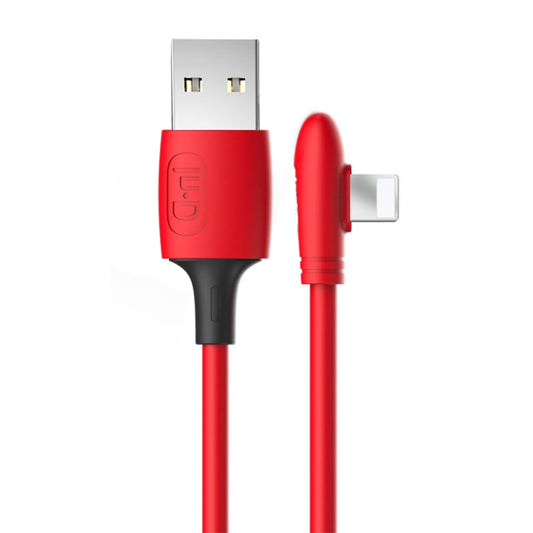 ENKAY Hat-Prince ENK-CB211 2.4A USB to 8 Pin 90 Degree Elbow Silicone Data Sync Fast Charging Cable, Cable Length: 1.8m(Red) - Normal Style Cable by ENKAY | Online Shopping South Africa | PMC Jewellery | Buy Now Pay Later Mobicred