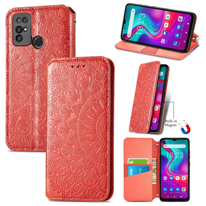 For Doogee X96 Pro Blooming Mandala Embossed Pattern Magnetic Horizontal Flip Leather Case with Holder & Card Slots & Wallet(Red) - More Brand by PMC Jewellery | Online Shopping South Africa | PMC Jewellery | Buy Now Pay Later Mobicred