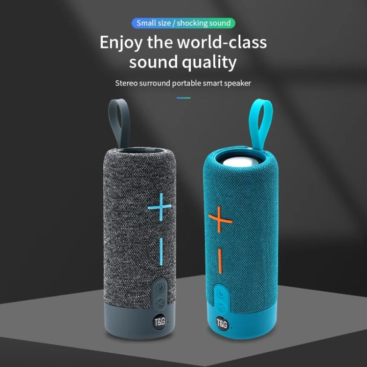 T&G TG619 Portable Bluetooth Wireless Speaker Waterproof Outdoor Bass Subwoofer Support AUX TF USB(Peacock Blue) - Desktop Speaker by T&G | Online Shopping South Africa | PMC Jewellery | Buy Now Pay Later Mobicred