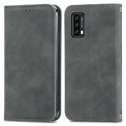 For Blackview A90 Retro Skin Feel Business Magnetic Horizontal Flip Leather Case with Holder & Card Slots & Wallet & Photo Frame(Gray) - More Brand by PMC Jewellery | Online Shopping South Africa | PMC Jewellery | Buy Now Pay Later Mobicred