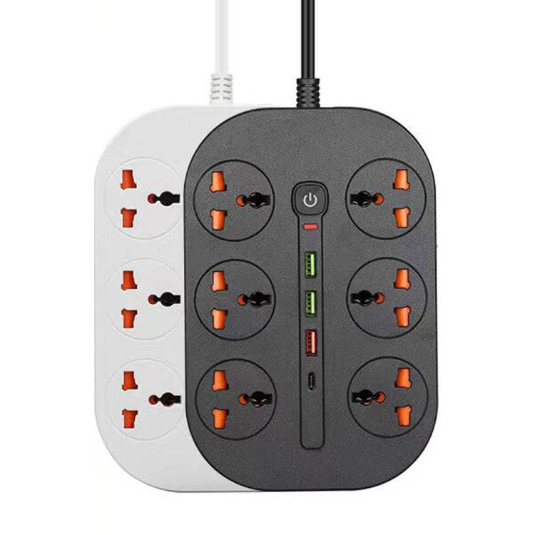 T21 PD3.0 + QC3.0 Multi-Hole Socket Plug 3000W High Power Socket, AU Plug(Black) - Extension Socket by PMC Jewellery | Online Shopping South Africa | PMC Jewellery | Buy Now Pay Later Mobicred