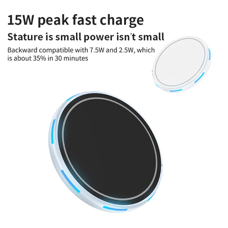 W-975 Ultra-thin 15W Max Magnetic Absorption Wireless Charger for iPhone and other Smart Phones(White) - Wireless Charger by PMC Jewellery | Online Shopping South Africa | PMC Jewellery | Buy Now Pay Later Mobicred