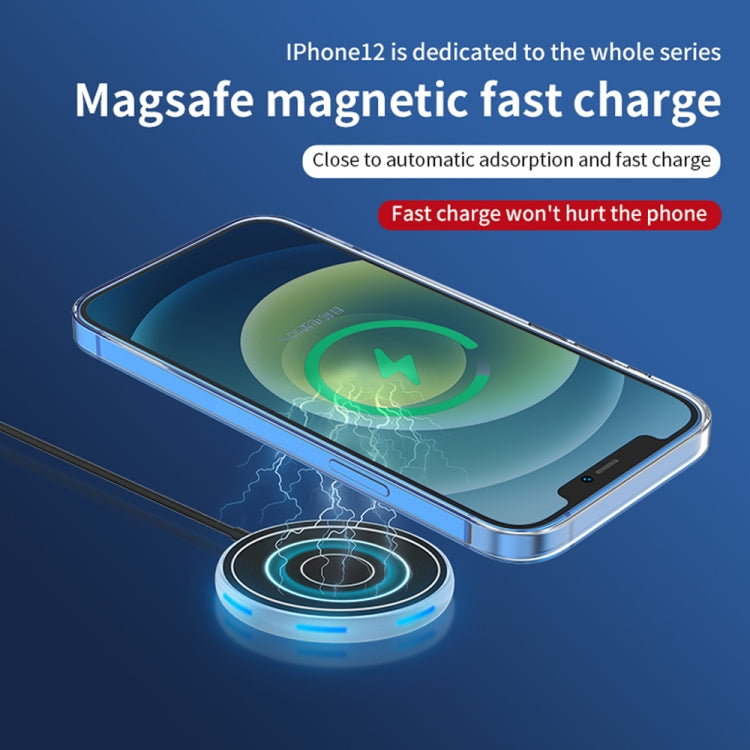 W-975 Ultra-thin 15W Max Magnetic Absorption Wireless Charger for iPhone and other Smart Phones(White) - Wireless Charger by PMC Jewellery | Online Shopping South Africa | PMC Jewellery | Buy Now Pay Later Mobicred