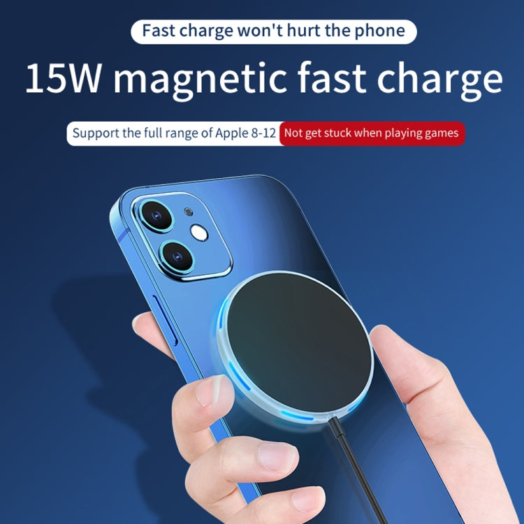 W-975 Ultra-thin 15W Max Magnetic Absorption Wireless Charger for iPhone and other Smart Phones(White) - Wireless Charger by PMC Jewellery | Online Shopping South Africa | PMC Jewellery | Buy Now Pay Later Mobicred