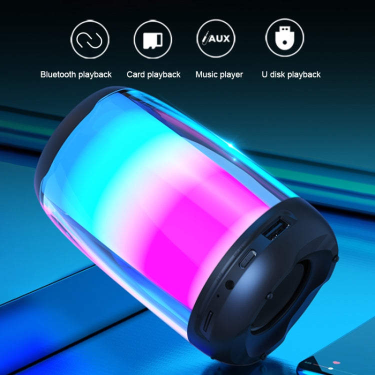 P4 LED Portable Bluetooth Wireless Bass Waterproof Outdoor Speaker Support AUX / TF Card / USB(White) - Desktop Speaker by PMC Jewellery | Online Shopping South Africa | PMC Jewellery | Buy Now Pay Later Mobicred