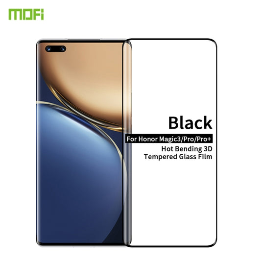 For Honor Magic 3 / Magic 3 Pro MOFI 9H 3D Explosion Proof Thermal Bending Full Screen Tempered Glass Film(Black) - Honor Tempered Glass by MOFI | Online Shopping South Africa | PMC Jewellery