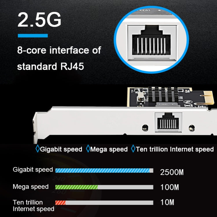 2500Mbps PCI-E RTL8125 RJ45 Gigabit Network Adapter 2.5G PCI-E Gaming LAN Card - USB Network Adapter by PMC Jewellery | Online Shopping South Africa | PMC Jewellery | Buy Now Pay Later Mobicred