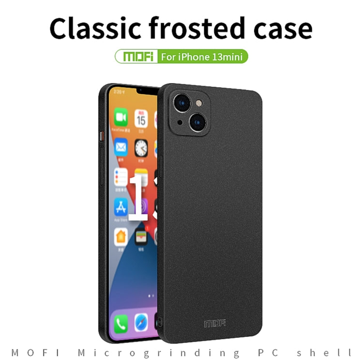 For iPhone 13 mini MOFI Fandun Series Frosted PC Ultra-thin All-inclusive Protective Case (Blue) - iPhone 13 mini Cases by MOFI | Online Shopping South Africa | PMC Jewellery