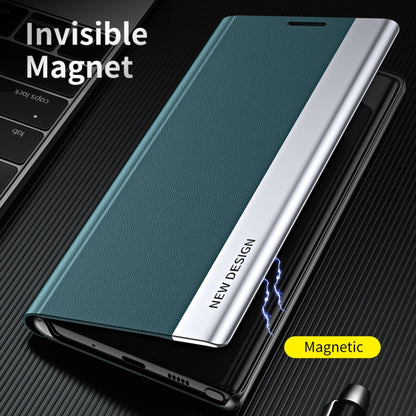 For Xiaomi Mi 10T / Mi 10T Pro Side Electroplated Magnetic Ultra-Thin Horizontal Flip Leather Case with Holder(Green) - Xiaomi Cases by PMC Jewellery | Online Shopping South Africa | PMC Jewellery | Buy Now Pay Later Mobicred