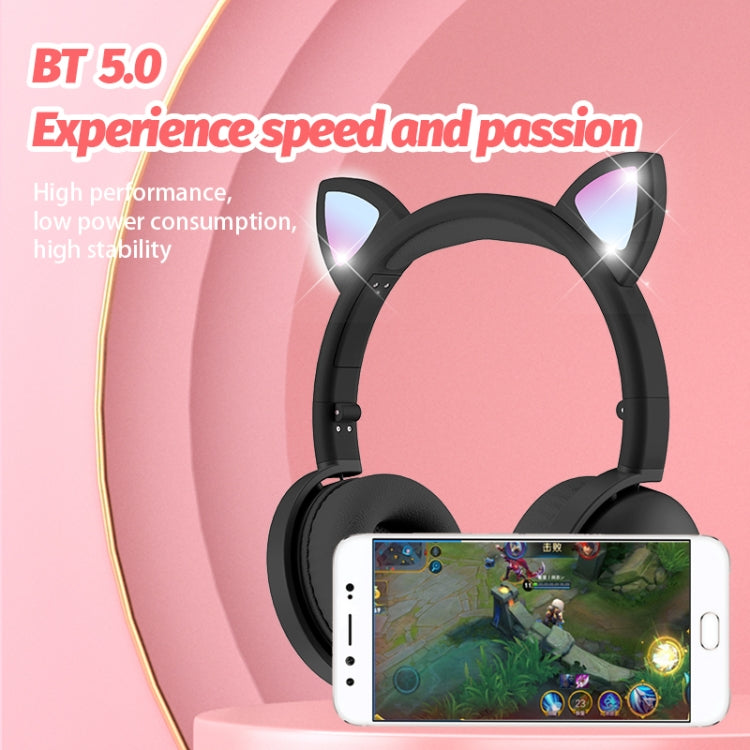 BK9 HiFi 7.1 Surround Sound Cat Claw Luminous Cat Ear Bluetooth Gaming Headset with Mic(Pink) - Multimedia Headset by PMC Jewellery | Online Shopping South Africa | PMC Jewellery | Buy Now Pay Later Mobicred