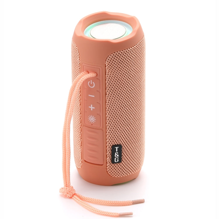 T&G TG227 Outdoor Portable Waterproof Bluetooth Music Speaker with LED Support FM / TF / USB(Pink) - Desktop Speaker by T&G | Online Shopping South Africa | PMC Jewellery | Buy Now Pay Later Mobicred