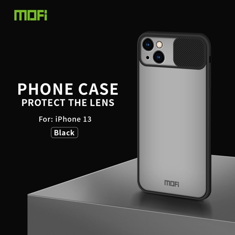 For iPhone 13 MOFI Translucent Frosted PC + TPU Phone Case(Black) - iPhone 13 Cases by MOFI | Online Shopping South Africa | PMC Jewellery