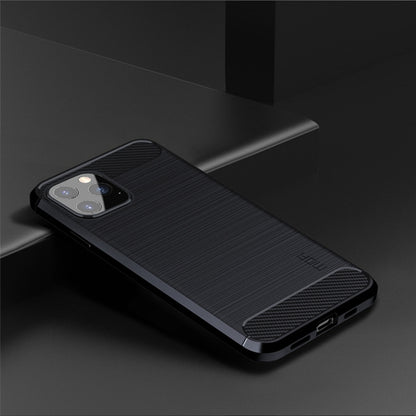 For iPhone 12 / 12 Pro MOF Gentleness Series Brushed Texture Carbon Fiber Soft TPU Case(Blue) - iPhone 12 / 12 Pro Cases by MOFI | Online Shopping South Africa | PMC Jewellery