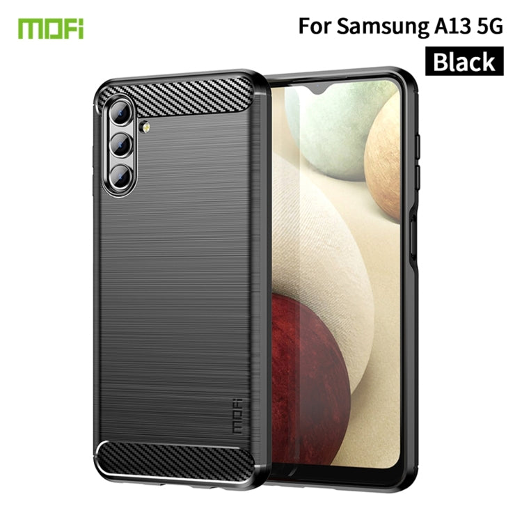 For Samsung Galaxy A13 5G MOFI Gentleness Series Brushed Texture Carbon Fiber Soft TPU Case(Black) - Galaxy Phone Cases by MOFI | Online Shopping South Africa | PMC Jewellery