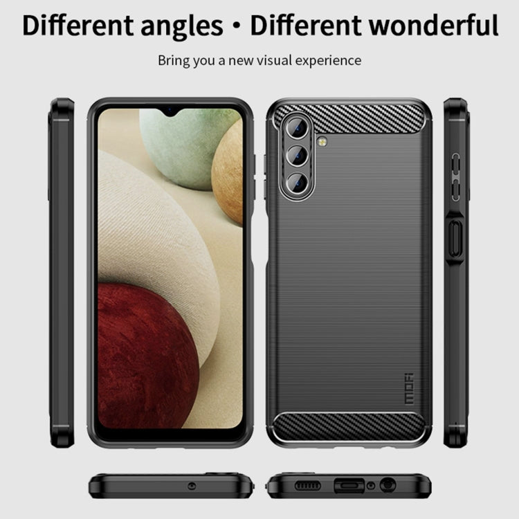 For Samsung Galaxy A13 5G MOFI Gentleness Series Brushed Texture Carbon Fiber Soft TPU Case(Gray) - Galaxy Phone Cases by MOFI | Online Shopping South Africa | PMC Jewellery