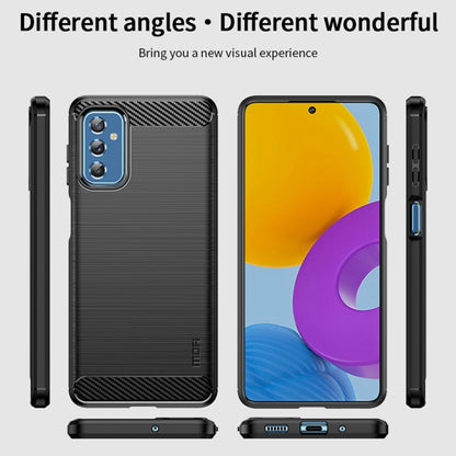 For Samsung Galaxy M52 5G MOFI Gentleness Series Brushed Texture Carbon Fiber Soft TPU Case(Blue) - Galaxy Phone Cases by MOFI | Online Shopping South Africa | PMC Jewellery