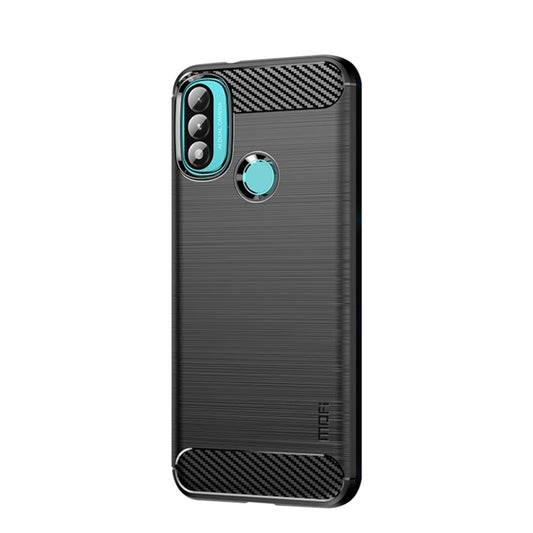 For Motorola Moto E20 / E30 / E40 MOFI Gentleness Series Brushed Texture Carbon Fiber Soft TPU Case(Black) - Motorola Cases by MOFI | Online Shopping South Africa | PMC Jewellery