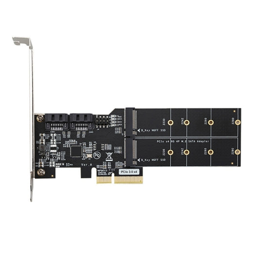 SATA3.0 PCIE3.0 to 2-port M.2 (B-KEY) Adapter Card - Add-on Cards by PMC Jewellery | Online Shopping South Africa | PMC Jewellery | Buy Now Pay Later Mobicred