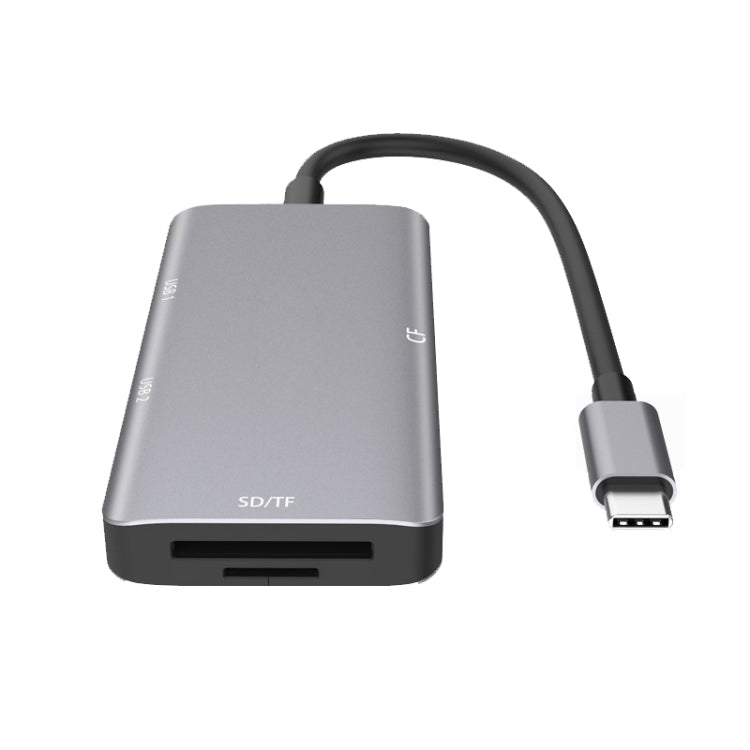 5 in 1 Data Read HUB Adapter with SD / TF / CF Card, Dual USB3.0 Ports - USB HUB by PMC Jewellery | Online Shopping South Africa | PMC Jewellery | Buy Now Pay Later Mobicred