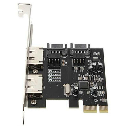 SATA PCI-E to ESATA Riser Card + SATA 3.0 6G PCIe to SATA Expansion Card - Add-on Cards by PMC Jewellery | Online Shopping South Africa | PMC Jewellery | Buy Now Pay Later Mobicred