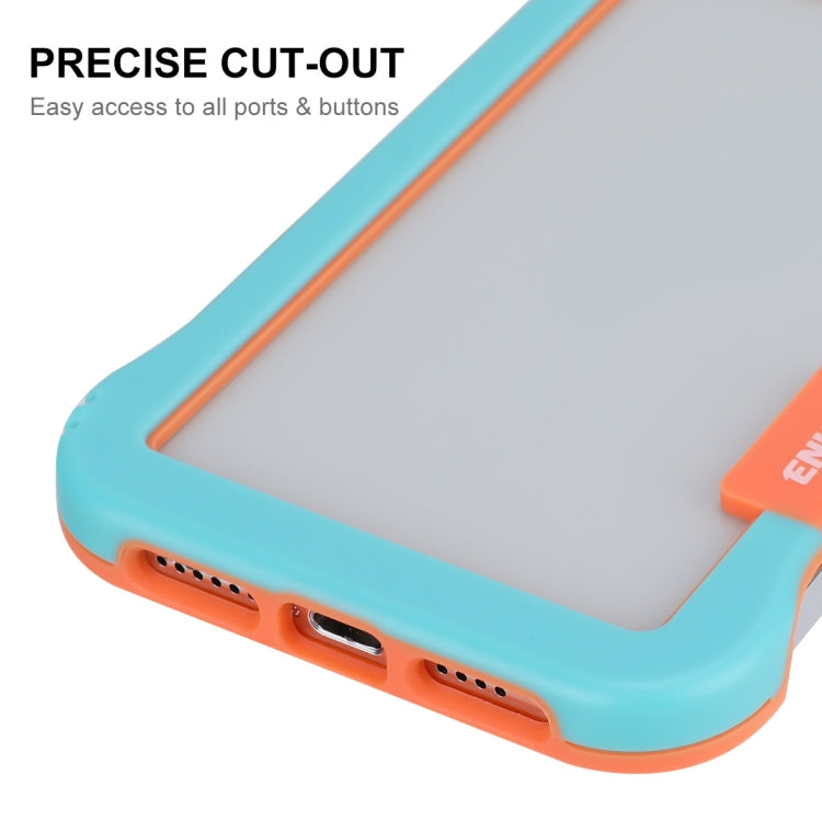 For iPhone 12 Pro Max ENKAY Frameless Hollow Shockproof PC Case(White) - iPhone 12 Pro Max Cases by ENKAY | Online Shopping South Africa | PMC Jewellery | Buy Now Pay Later Mobicred