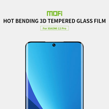 For Xiaomi 12 Pro MOFI 9H 3D Explosion-proof Hot Bending Tempered Glass Full Film(Black) -  by MOFI | Online Shopping South Africa | PMC Jewellery