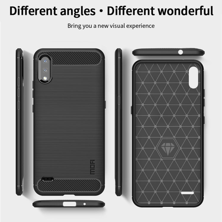 For LG K22 / K22 Plus MOFI Gentleness Brushed Carbon Fiber Soft TPU Case(Black) - LG by MOFI | Online Shopping South Africa | PMC Jewellery