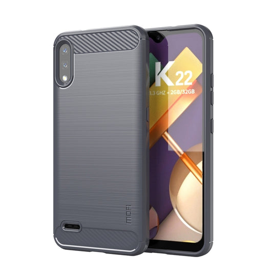 For LG K22 / K22 Plus MOFI Gentleness Brushed Carbon Fiber Soft TPU Case(Gray) - LG by MOFI | Online Shopping South Africa | PMC Jewellery