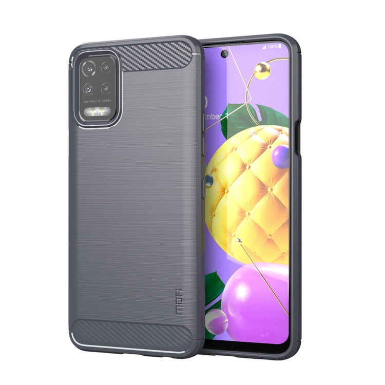 For LG K52 / K62 / K62+ / Q52 / Q62  MOFI Gentleness Brushed Carbon Fiber Soft TPU Case(Gray) - LG by MOFI | Online Shopping South Africa | PMC Jewellery